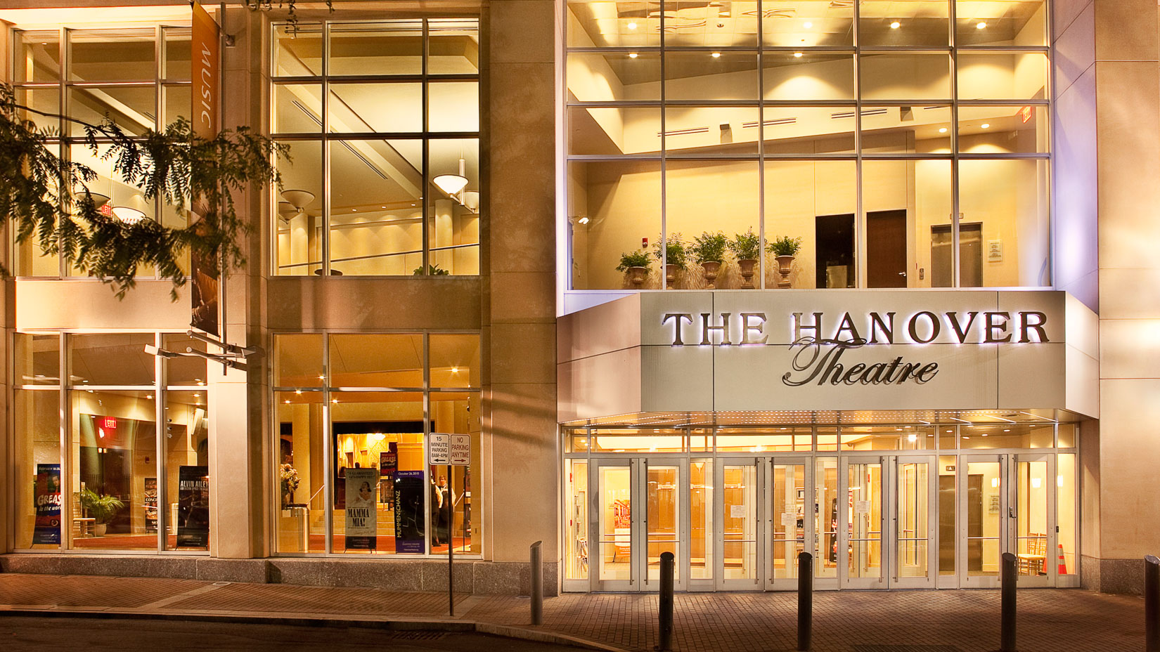 exterior entrance to the hanover theatre.