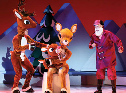 Rudolph the musical performing.