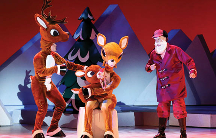 Rudolph the musical performing.
