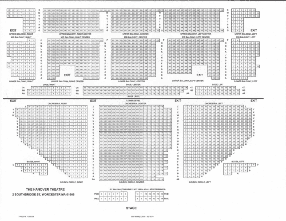 Seating Chart - Hanover Theatre and Conservatory