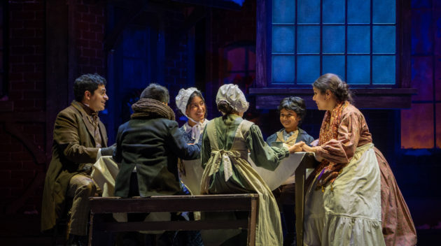 The Cratchit family in The Hanover Theatre's 2021 A Christmas Carol production.