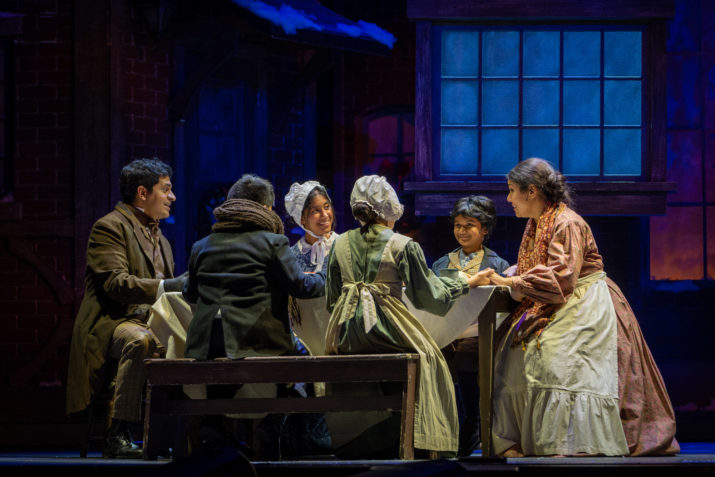 The Cratchit family in The Hanover Theatre's 2021 A Christmas Carol production.