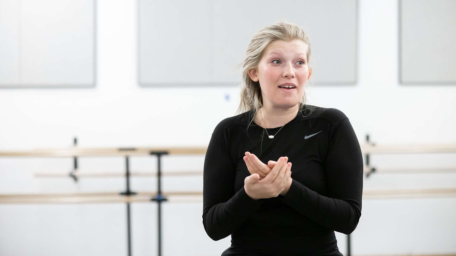 acting student in a performance class